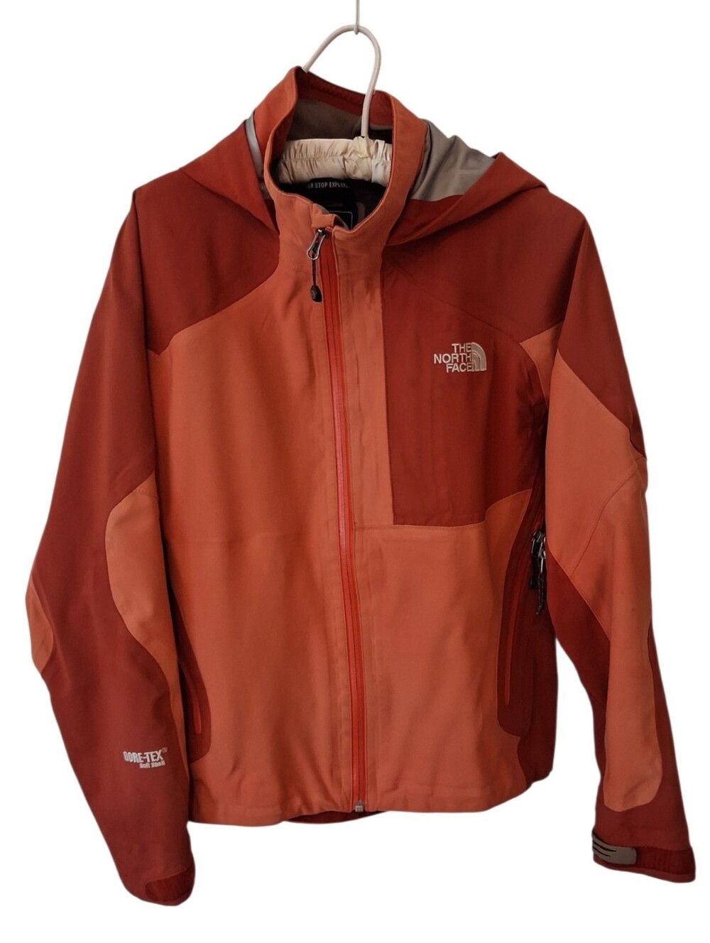 The North Face Women's Two-Tone Orange Gortex Performance Jacket Size M
